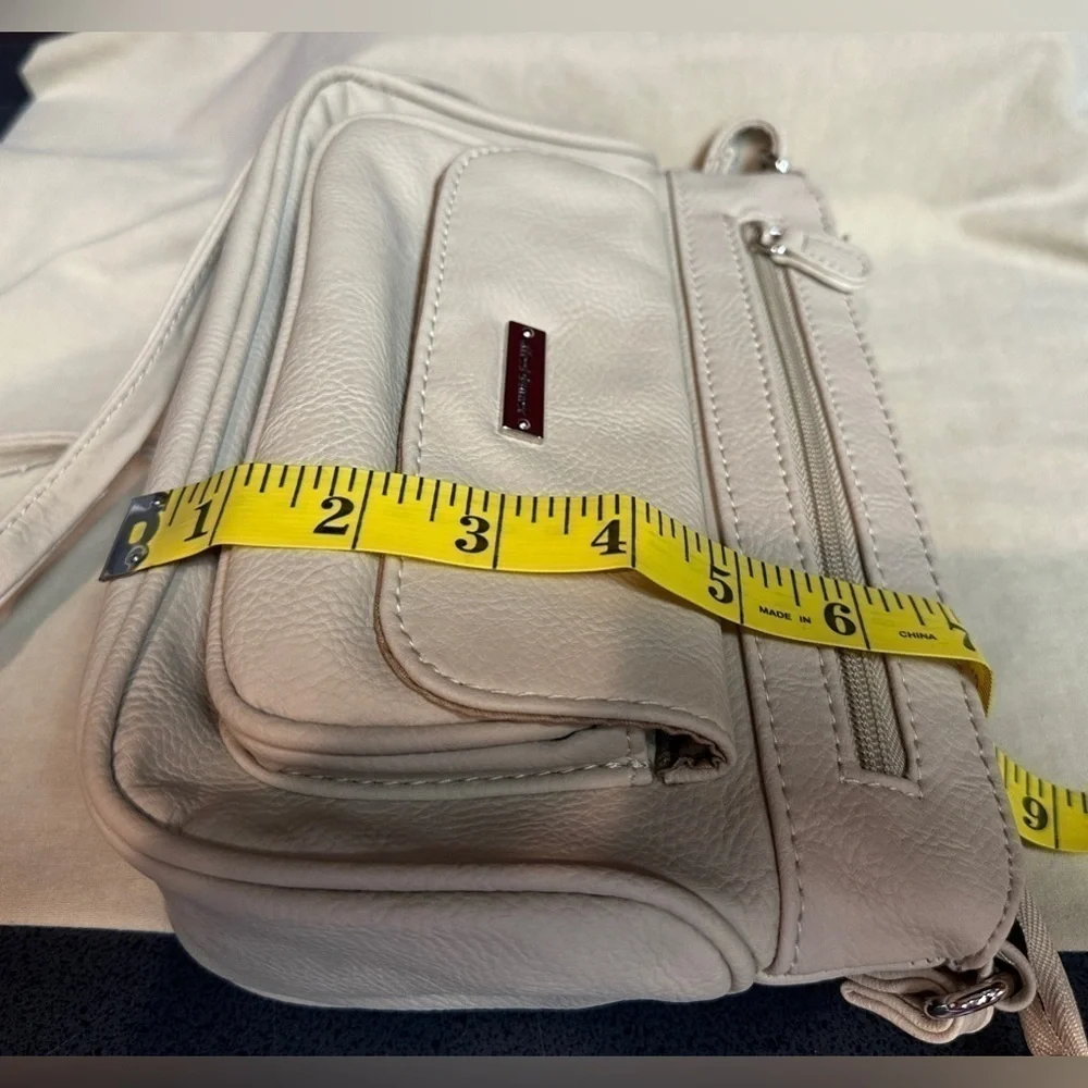 Alfred Dunner Small Tan Faux Leather Crossbody Bag